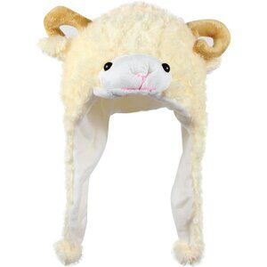 Plush Animal Hats One Size Cap with Fleece Lining Soft Polyester Winter Hat